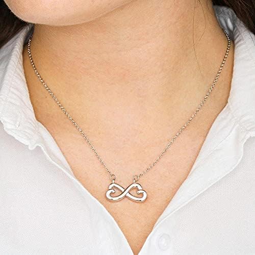 Nakit za poruke, ručno izrađena ogrlica- Ogrlica za personaliziranu poklon Infinity Hearts, uvijek zapamtite da ste voljeni, rođendanski