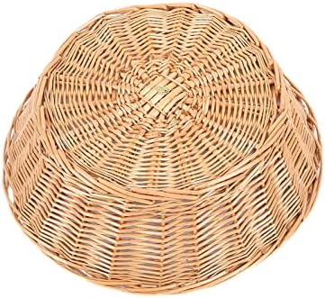 Wicker tkani košarica za kruh Prirodni košarica s košaricom Okrugle košari