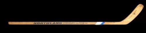 Alex Delvecchio potpisao Vintage 1970 -ih Northland Power Elite Stick Red Wings - Autografirani NHL štapići