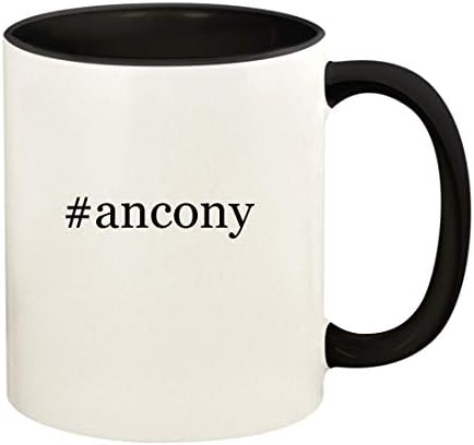 Knick Knack Pokloni ancony - 11oz hashtag keramička ručka u boji i šalica krigle kave, crna