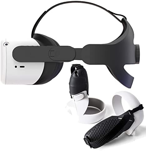NiUVR podesivi remen za glavu i poklopac za prikrivanje TPU kompatibilan s Meta/Oculus Quest 2, udoban zaštitni remen i ručka rukav