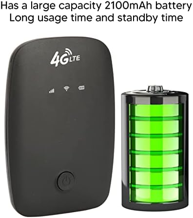 ACOGEDOR prijenosni 4G WiFi Hotspot usmjerivač, LTE mobilni usmjerivač s utora za SIM karticu, Travel Wireless Wifi usmjerivač, 10