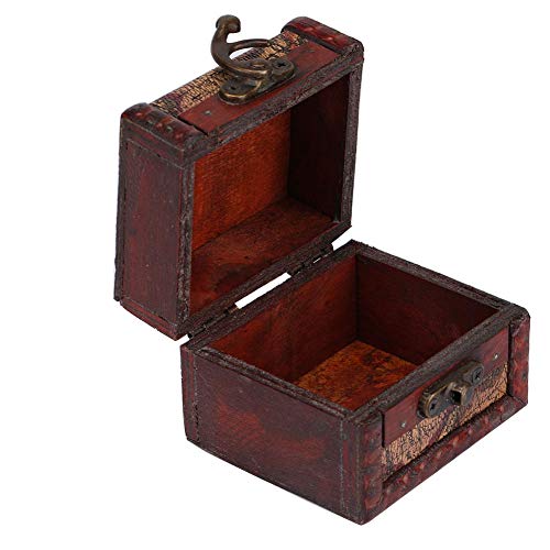 Drvena kutija Vintage, ekološki prikladni elegantni elegantni drveni sanduk, prijenosni izvrsni za naušnice u slušalicama