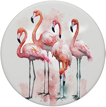 Akvarel ružičasti flamingo uzorak ptičje životinje popsockets zamjenjivi popgrip
