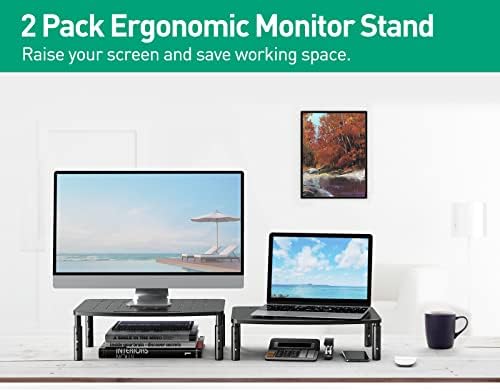 ZiMilar 2 Pack Monitor stoji uzbrdice za 2 monitora +Podesivi monitor, sklopivi monitor uspon, uspon monitor.