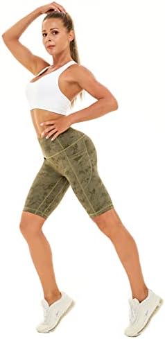Ženske biciklističke kratke hlače sa džepovima 8 Visoki struk vježbanja joga kravata Soft Spandex atletski biciklističke kratke hlače
