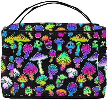 Hizuwky gljiva za šminkanje torbe šarene toaletne torbe za zatvaračice za putničke torba velika prijenosna torba za kozmetičku četkicu