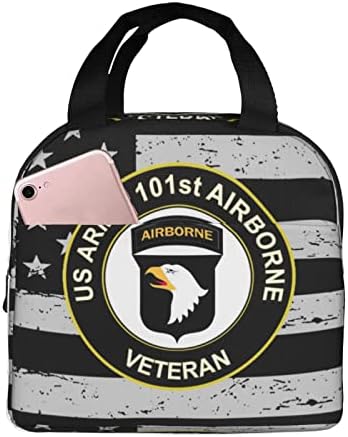 SWPWAB američka vojska veteran 101. zrakoplovne divizije prijenosna folija zagušena izolirana bento torba i za muškarce i za žene