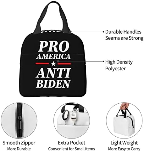SWPWAB PRO America Anti Biden za višekratnu upotrebu prijenosne folije zadebljana izolirana bento vreća i za muškarce i za žene