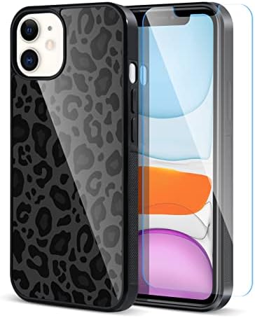 Teaught kompatibilan s iPhoneom 11 futrolom 6.1 inč, slatki uzorak crni leopard + zaštitni zaštitni poklopac zaštićen od udara, dizajniran