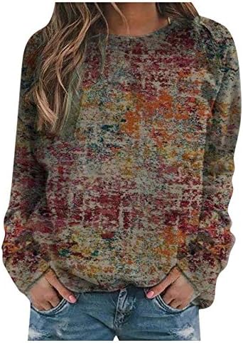 Ženske dukserice raglan košulja rukava pulover vrhovi mekani labavi casual crewneck poklon tiskane dukseve grafičke majice vrhovi