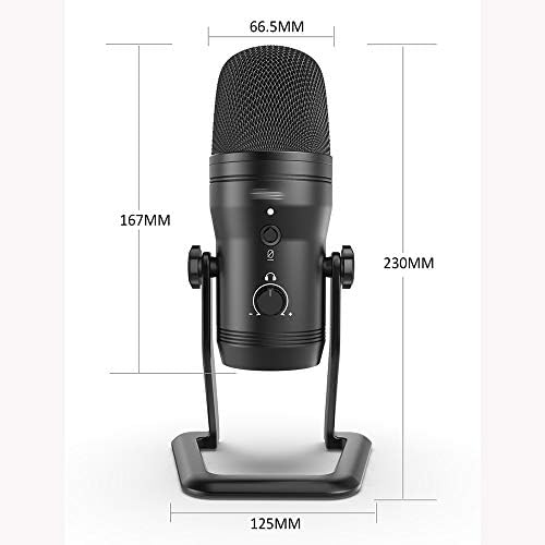 Mikrofon za snimanje računala za podcast s četiri načina preuzimanja za vokal, igre, klasu