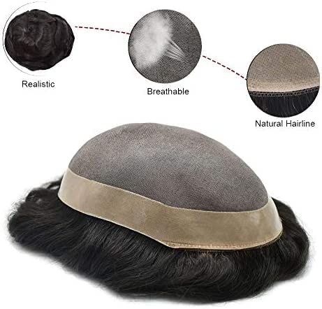 Muški sustav za oblikovanje Perike Europski uređaji za oblikovanje ljudske kose mono čipkasti središnji ukosnice za muškarce oko perike