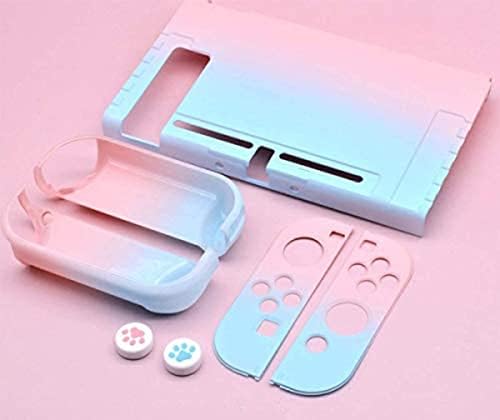 Tvrdi zaštitni poklopac kućišta s kapicom džojstika za Nintendo Switch NS Joy-Con Game Zamjena konzole （Pink)
