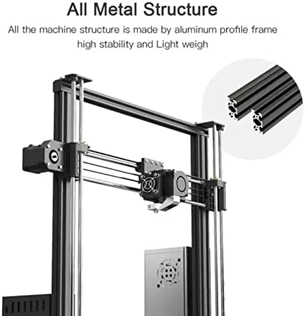 3D pisač DIY komplet, ručno izravnavanje 3D pisač 2 vijak ergonomska podesiva zategnutost za PLA ABS Hips