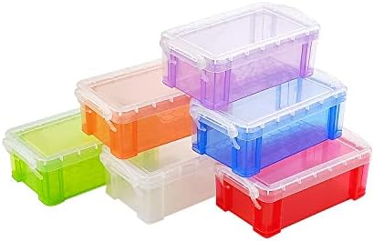 6 pakiranja plastičnih kutija za skladištenje bojica Organizator šarene spremnike kutije za ribolov za šivanje olovke olovke za odlaganje