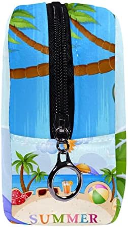 TBOUOBT Pokloni za muškarce Žene šminke Torbe toaletna torbica Male kozmetičke torbe, ljetna plaža Ocean Ocean kokosovo drvo Havaji