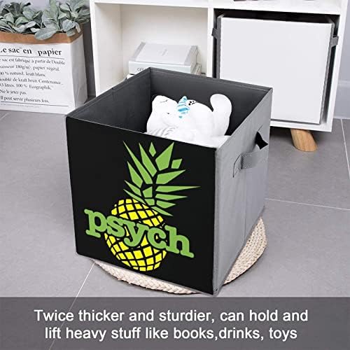 Psych ananas koji se može srušiti za odlaganje tkanine za odlaganje kockica Organizator sklopivi kutija s ručkama