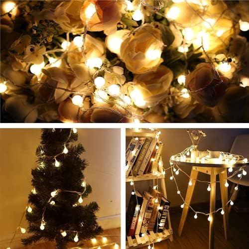 Tidant Globe String Lights 10ft 20 LED, gudačka svjetla za zatvorene vanjske viseće svjetla Ukrasna božićna svjetla za kućne zabave