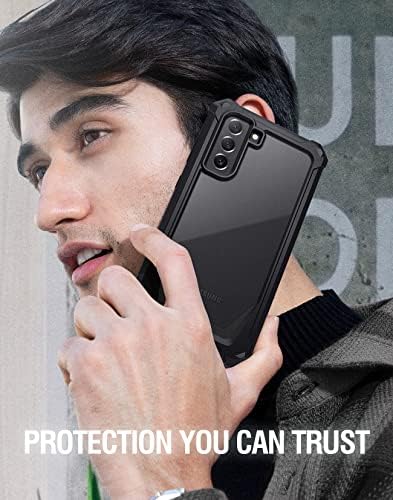 Slučaj serije Poetic Guardian dizajniran za Samsung Galaxy S21 Fe 5G, ugrađeni zaštitnik zaslona s ID-om otiska prsta, hibridni hibridni