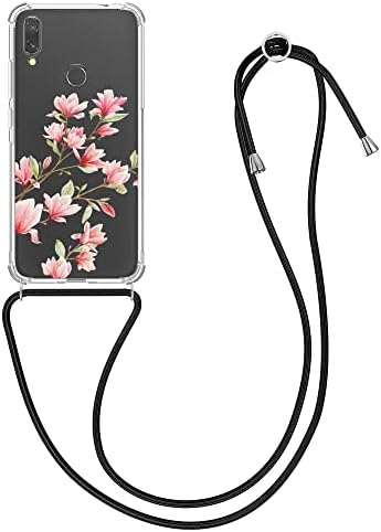 KWMobile Crossbody Case kompatibilan s Xiaomi Redmi Note 7/Note 7 Pro remen za slučaj - magnolias ružičasta/bijela/prozirna