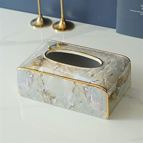 Luckxuan tkivni kutija držač salvete za salveti keramičko tkivo kutija dnevna soba lagano luksuzno crpno papir kutija imitacija mramorna