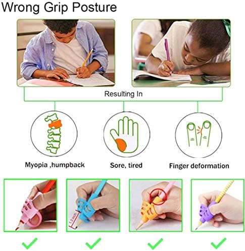 VZMCOV PENCIL GRIPS za dječji rukopis, dječja olovka za pisanje pomagala prianjaju set alat za korekciju držanja za djecu predškolce