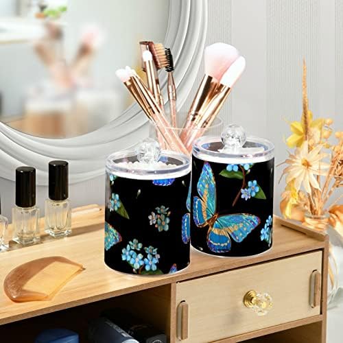 Cvjetni leptir pamučni nosač brisača za kupaonicu Staklenke s poklopcima s poklopcima SET pamučni kuglični jastučić okrugli držač za