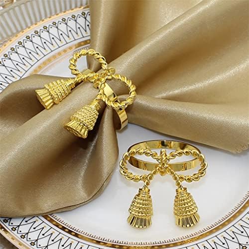 Liuzh 6/PCS Zlatni salveti prstenovi Metalni leptir salveti za božićne vjenčane večere za zabavu Dekoracije