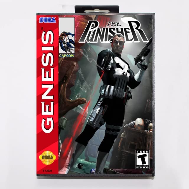 Kartida za igru ​​Punisher 16-bitna MD kartica s maloprodajnom kutijom za Sega Mega Drive for Genesis-US Box