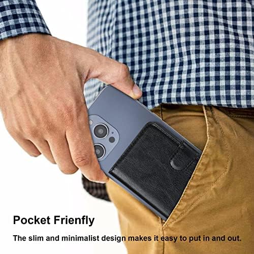 Držač za magnetskih kartica MagSafe Novčanik, kožne utora za kartice sa blokadom RFID za iPhone 14/13/12 Pro /Max /Plus, podesiva za