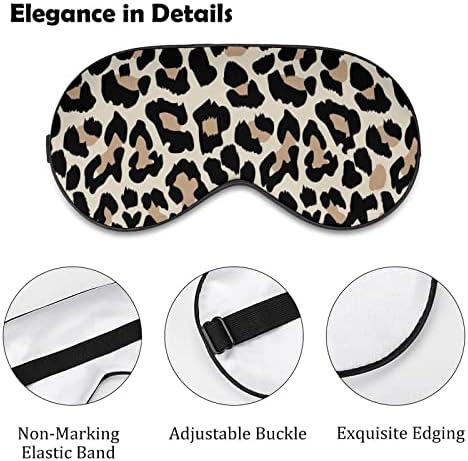 Leopard uzorak maska ​​za spavanje mekana maska ​​za očnjake s podesivim remenom za muškarce žene