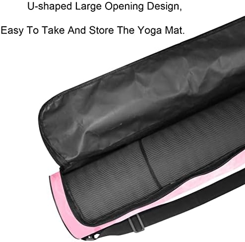 Torba za joga prostirku za žene, torba za nošenje joga prostirke s ružičastim srcem, torba za nošenje joga prostirke s patentnim zatvaračem