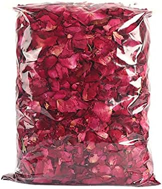 Queenbox 500g sušene latice cvijeća ruže, umjetnički zanat suhe cvjetne konfete za zanatske zanate, svijeće, šminka lica, sapun, kupka,