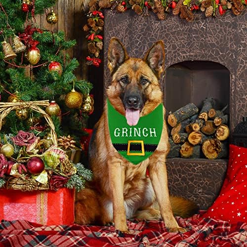 6 pakiranja božićnih bandana za pse crvene zelene plave karirane naramenice Santa snjegović jelen pas šal perivi šal za kućne ljubimce
