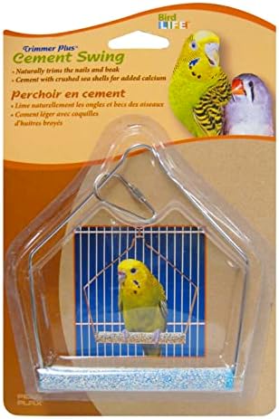 Penn-Plax Trimer za ptice-život plus cementna ptičja ljuljanje-prirodno obrezuje nokte i kljun-razne boje-široka 7 ”
