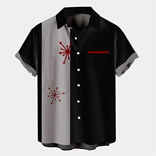 WYBAXZ 2022 Božićni muški božićni Djed Božićnjak 3d digitalni tipki za ispis majica kratki rukavi majica majica gornja raglan t