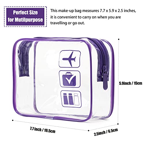 Toaletna torba s odobrenim toaletnim potrepštinama, prozirna toaletna torba od 3 komada, putna kozmetička torba za šminku veličine
