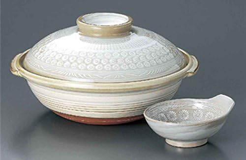 Kyoto Mishimafor 6-7 Osoba 14.2inch Japanski vrući lonac i mala zdjela keramika napravljena u Japanu