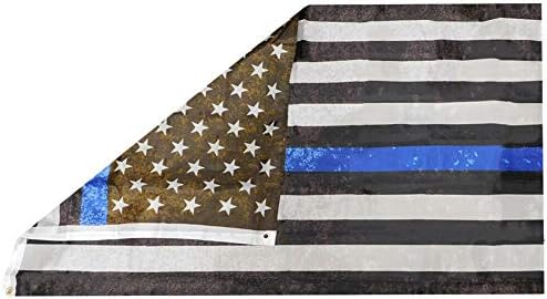 Thin Blue Line American Flag 3x5 ft Us crno -bijela policijska podrška