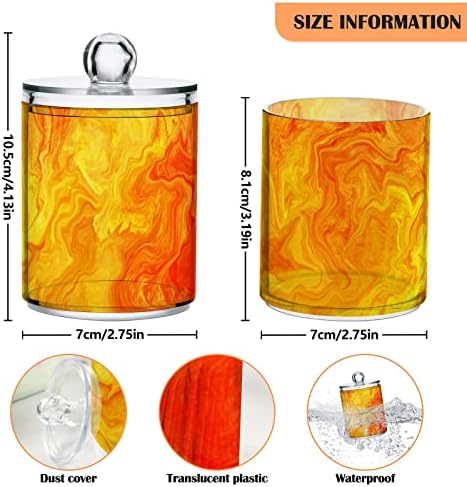 Umiriko Gold Flame Marble Qtip držač za dozator pamučnih brisa s poklopcima 4 pakiranja, apotekarske staklenke za flos 20845291