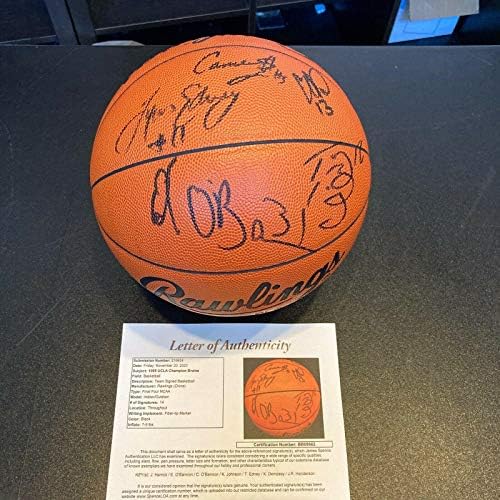 1995. UCLA BRUINS NCAA prvaci potpisali su službene finalne četvorice košarke JSA - Autographd College Basketball