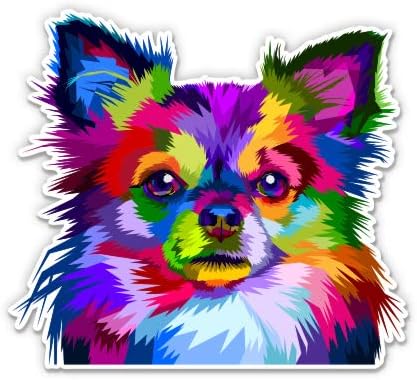 Chihuahua Pretty Pop Art Style - 5 vinilna naljepnica - za automobilski laptop i -pad - vodootporna naljepnica