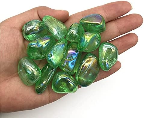 ZYM116 100G Zeleni titanij Aura Elektroplana kvarca kristala srušeno kamenje liječenje prirodnog kamenja i minerala domaćinstva
