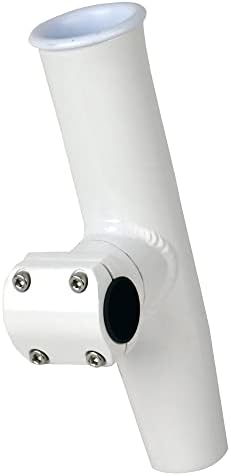 C.E. Smith podesivi držač šipke srednjeg nosača - 1,66 ili 1-1/2 OD - bijeli prašak Aluminij s rukavima i hexom