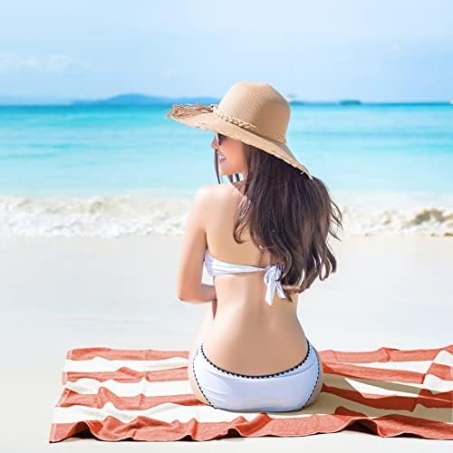 OXYCOTT 4 PACK pamučnih ručnika za plažu pijesak bez pijeska 30x60 - Preveliki ručnici za plažu za odrasle - lagani brzi suhi
