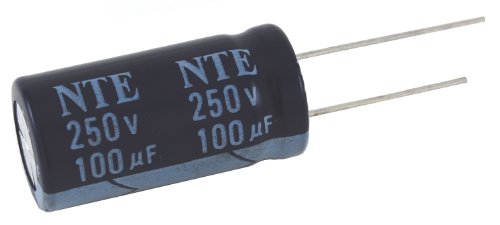 NTE Electronics VHT220M35 Series VHT aluminijski elektrolitički kondenzator, radijalni olovo, maksimalna temp. 105 stupnjeva, 220 µF