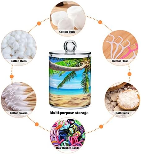 Plaža kokosova palma pamučna pamučna brisač držač za kupaonice posuda s poklopcima s poklopcima postavljena pamučna kuglica Okrugla