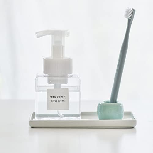 Keramički držač četkice za zube u kupaonici ladica za četkice za zube na vrhu toaletnog stola organizator za pohranu paste za zube,