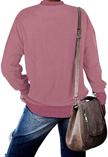 Pulover s okruglim vratom uobičajenog kroja za žene lagani tanki džemper zimske donje košulje bluza ležerni vrhovi za dame